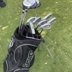 True Shots Adults Left Handed Golf Clubs With Ogio Standing Golf Bag With Rain Cap 