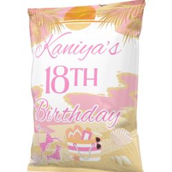 Party Favors Personalized Chip Bags