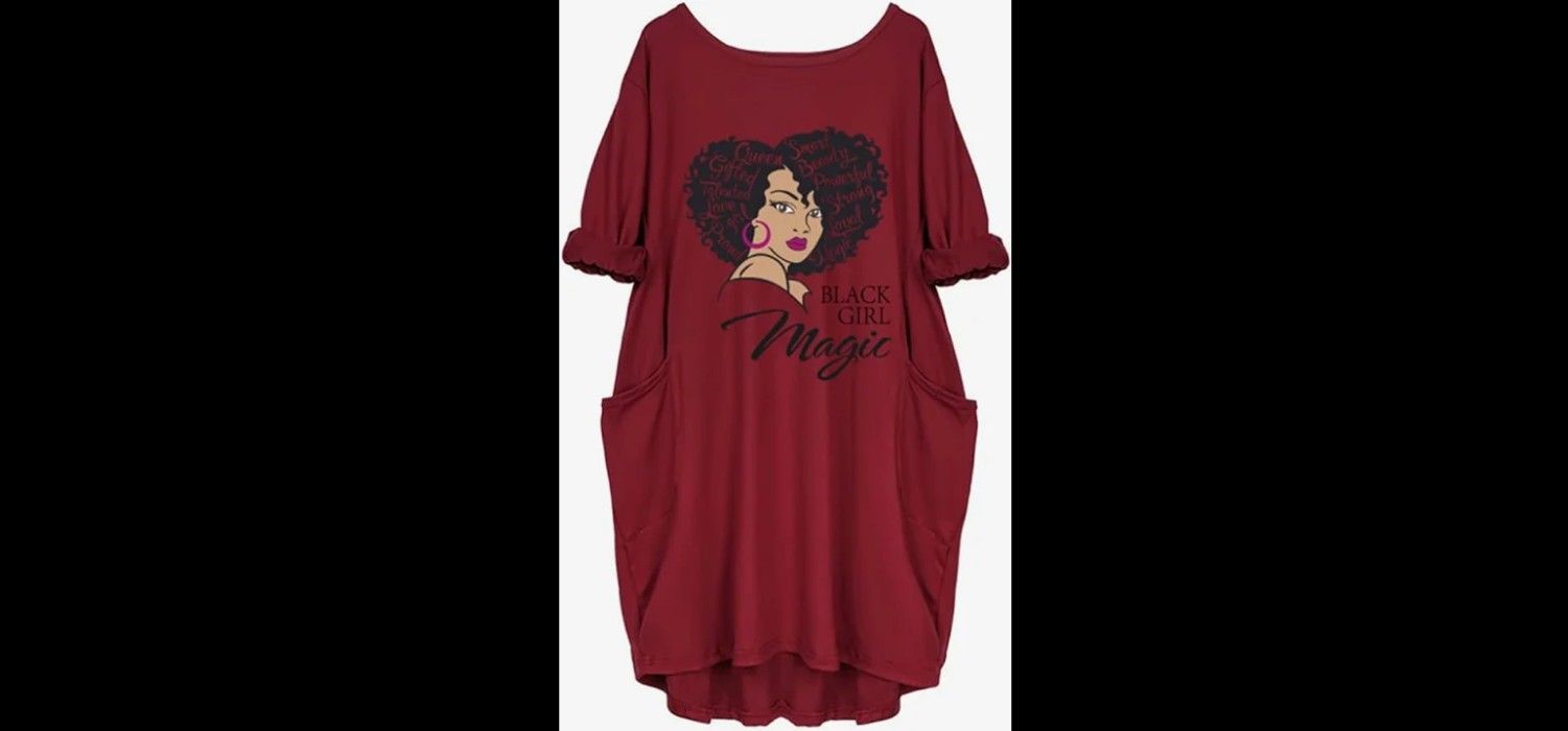 African Girl Graphic Melanin Afro Queen Magic Long Sleeve Black Girl Pride Gift
