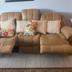 Sofa And Love Seat Automatic Recliner Leather