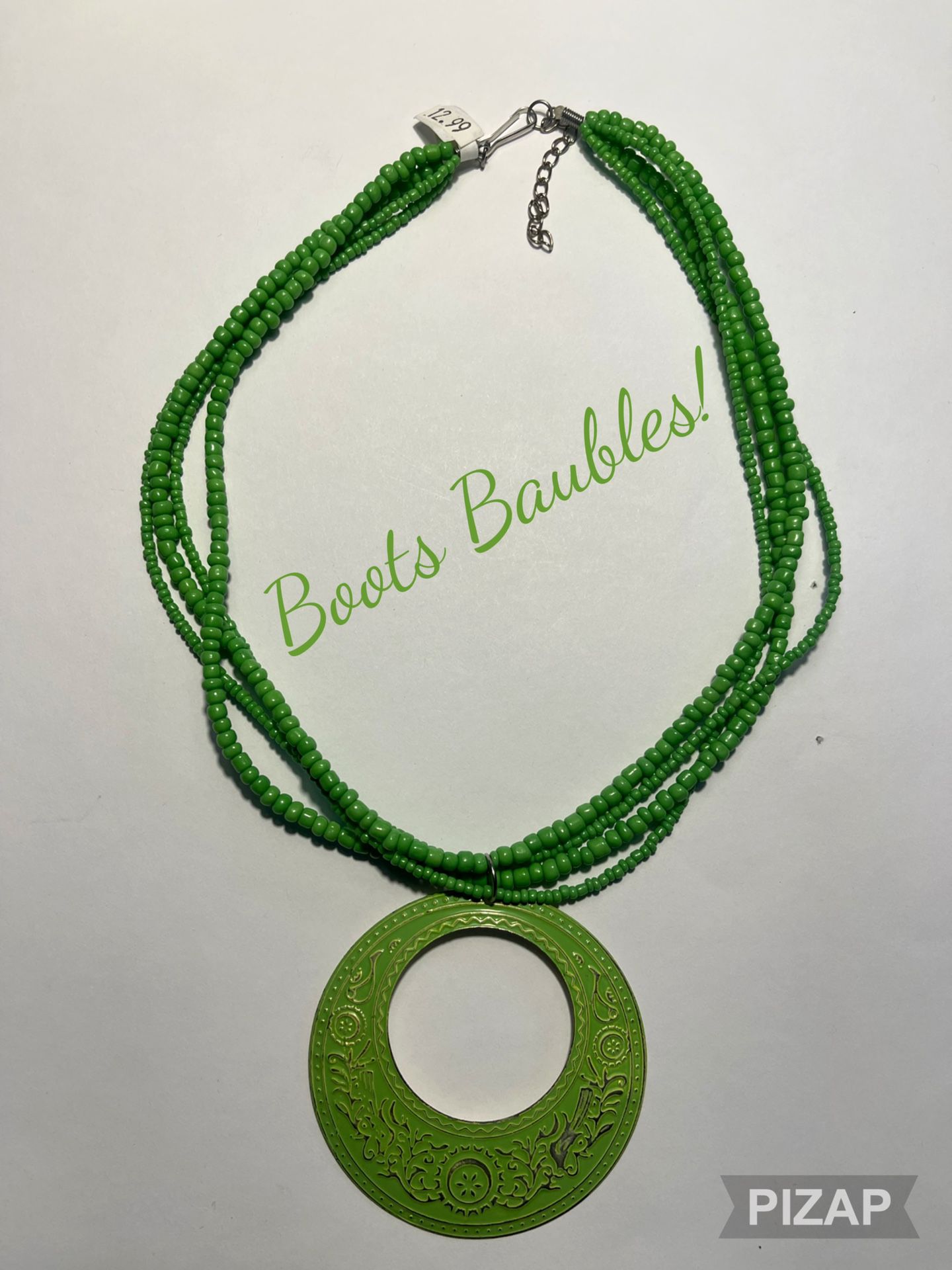 Green Seed Bead Necklace