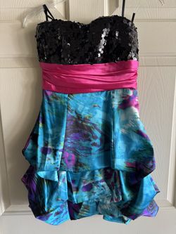 Black and Blue Cocktail Dress