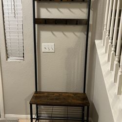 Shoe and storage rack with bench $40 OBO