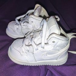 3C triple white baby 1 Jordans