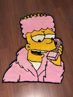 Custom Bart Simpson Rug 💖🔥 Hand Tufted | Unique Statement Piece