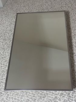 Rectangular Wall Mirror with Silver Frame
