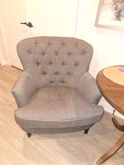 Two gray club chairs $125 together
