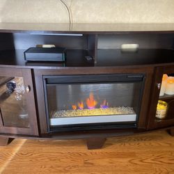 Electric Fireplace With Heater & Remote