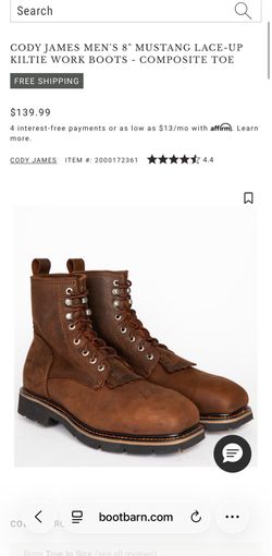 Cody James 8” Lace Up Work Boots