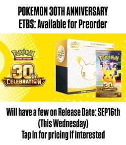 Pokemon 30th anniversary ETB
