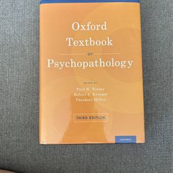 Oxford textbook of psychopathology - third edition