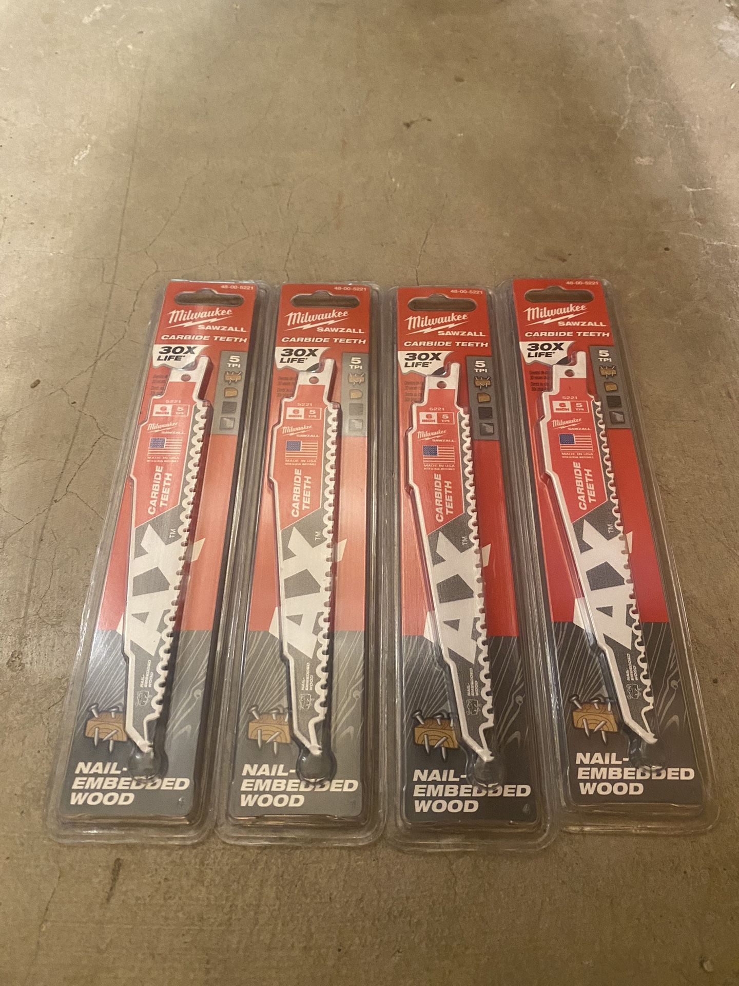 Milwaukee Carbide Sawzall Blades (4)