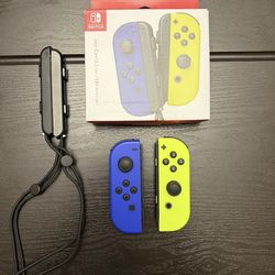 Blue and Yellow Nintendo Switch Joycons