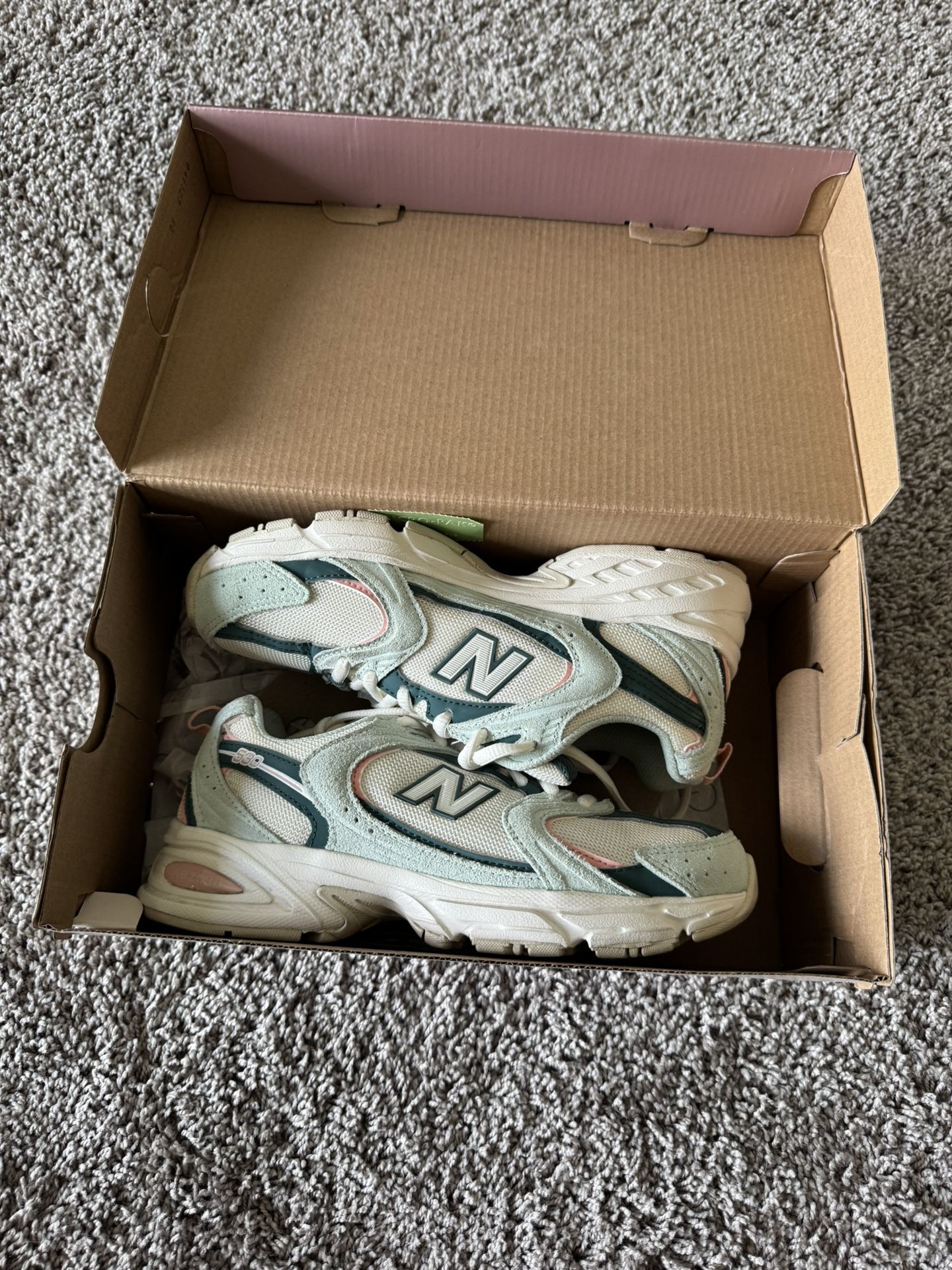 New Balance 530 CALIA Green Mint Pink Sneakers