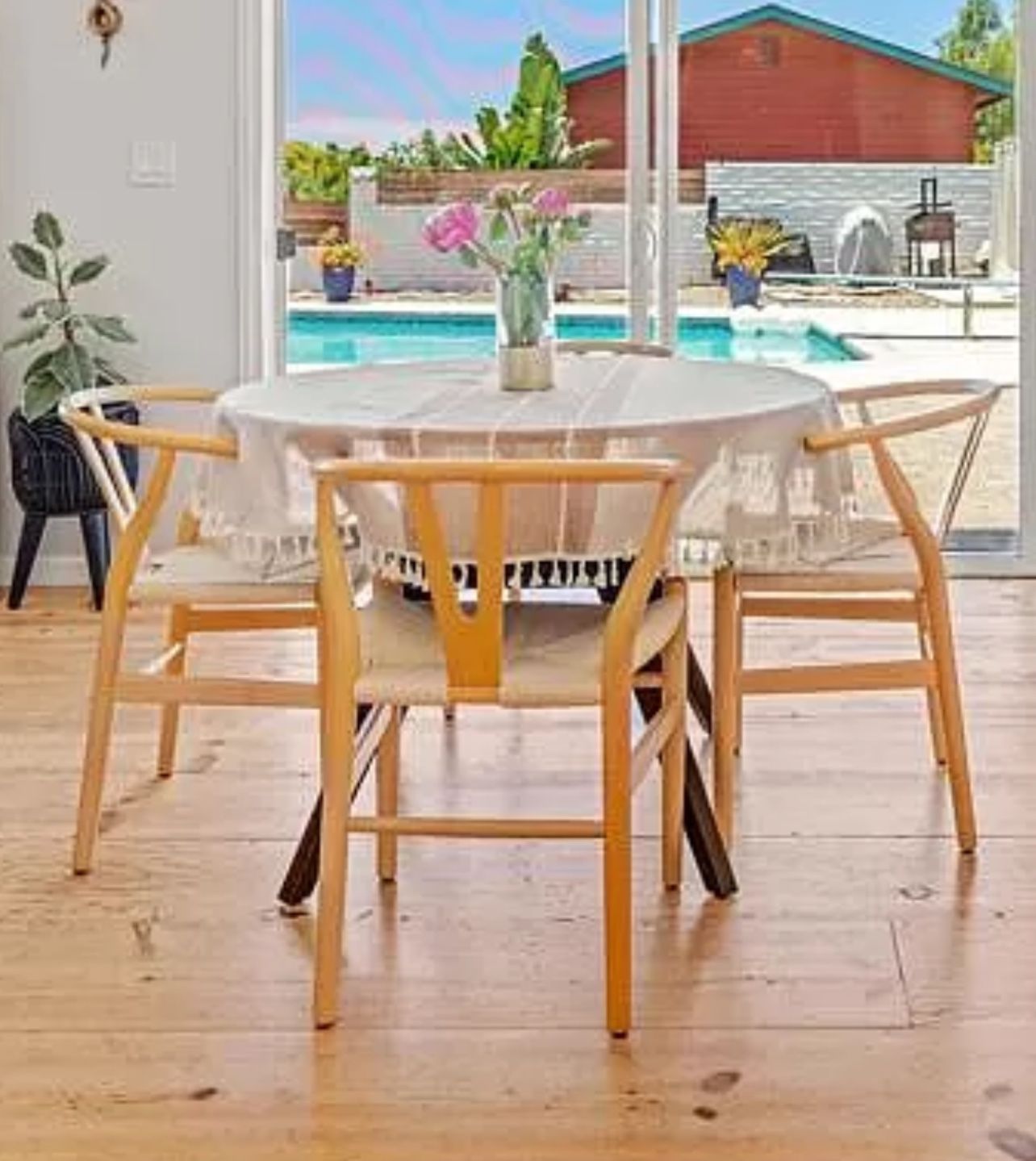 Baxton Studio Wishbone Mid-Century  Wood Chairs
