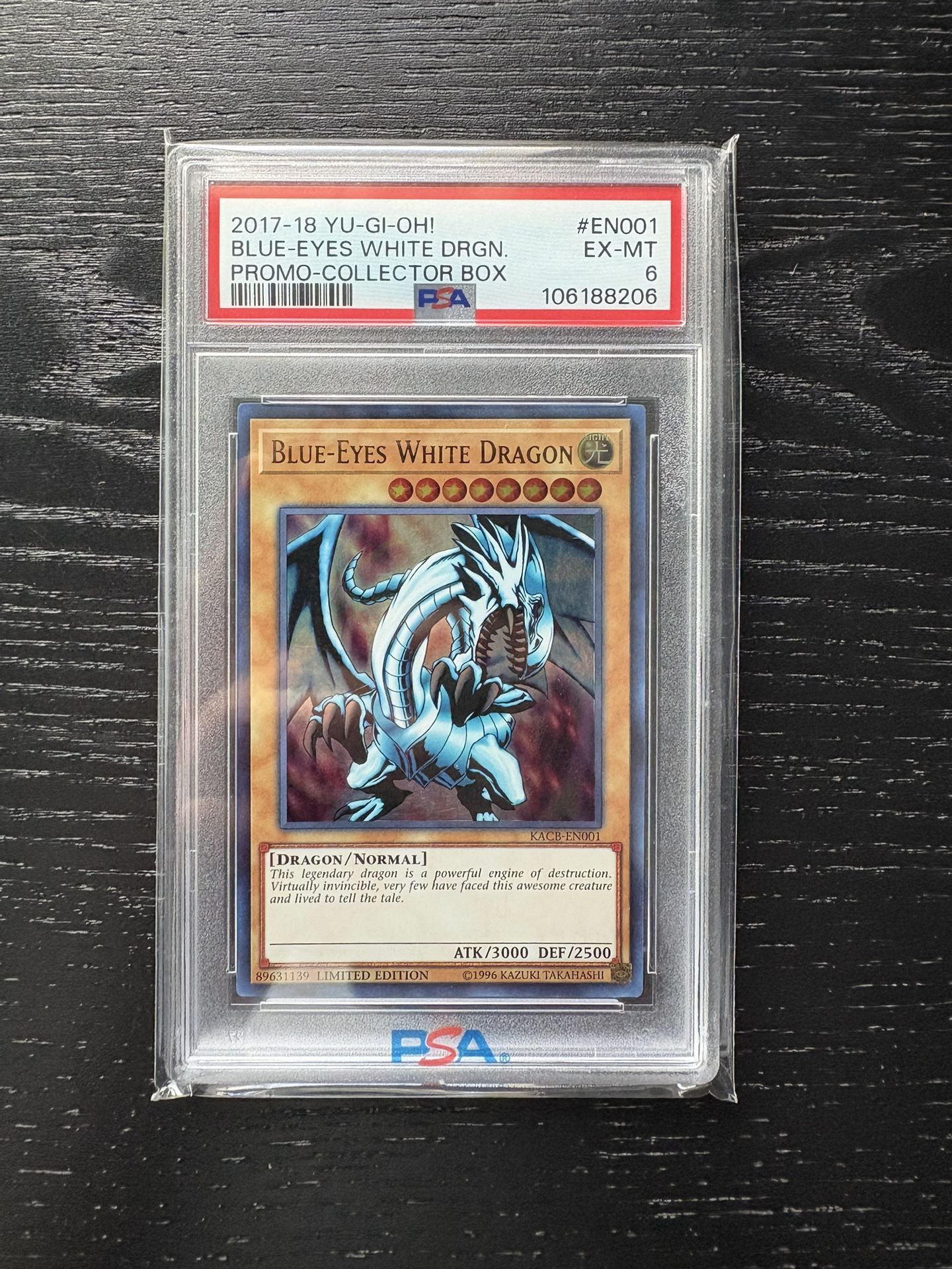 YuGiOh Blue Eyes White Dragon PSA 6