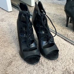 Chinese Laundry Black Lace Up Heels