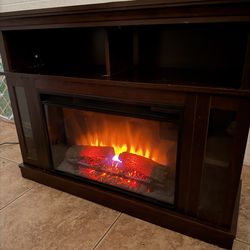 Electric fireplace tv stand