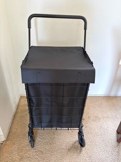 Folding Shopping Cart with Waterproof Liner