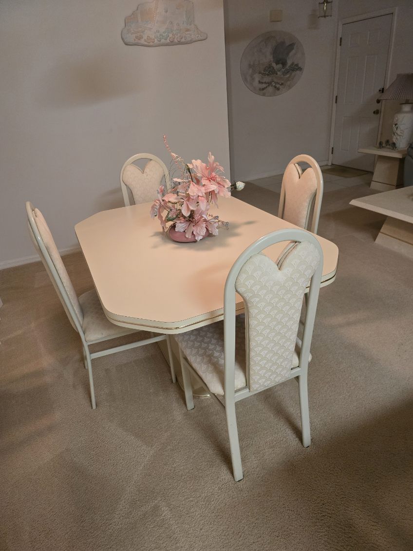 Cream Dining Table Set