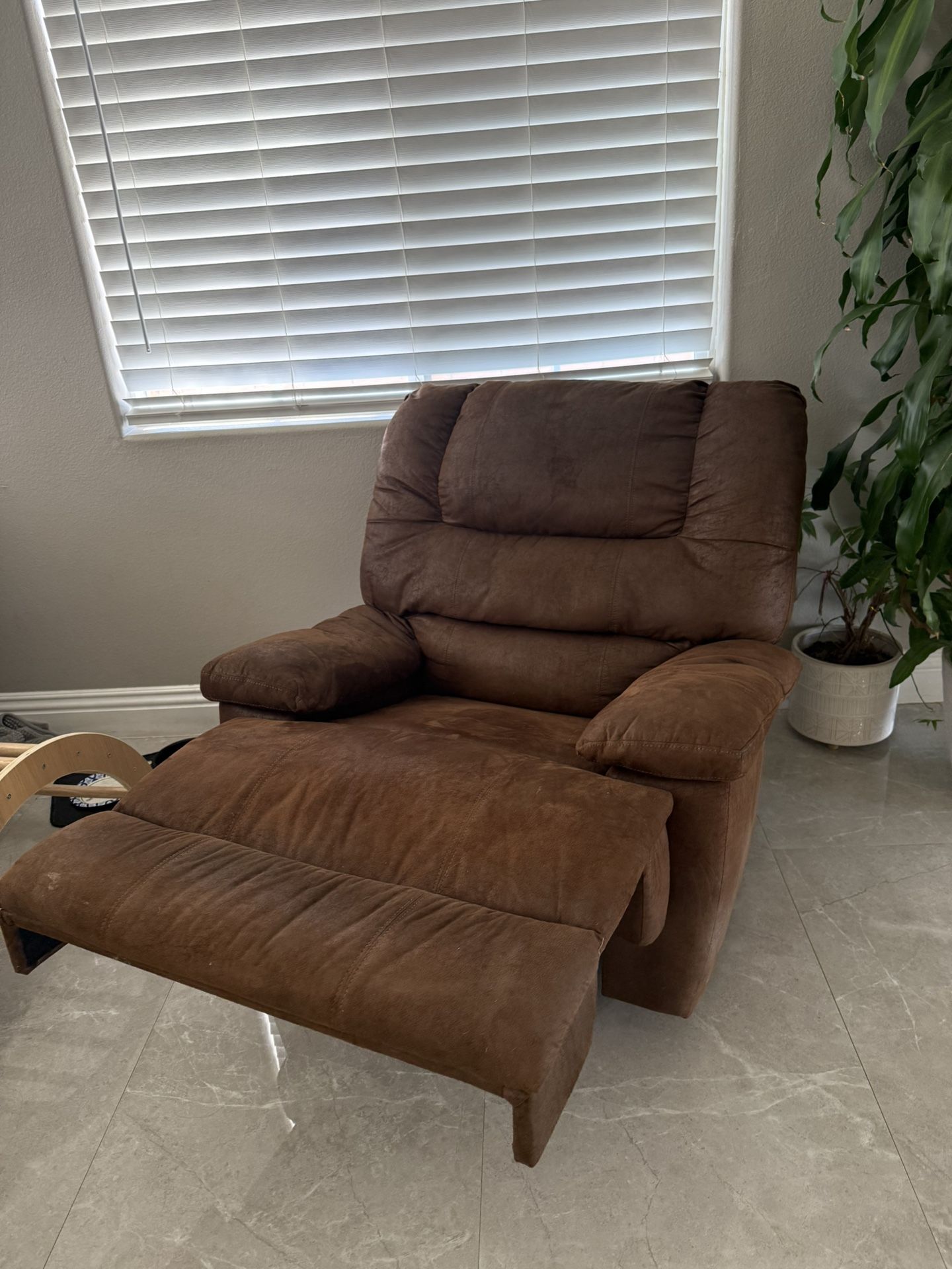 brown recliner