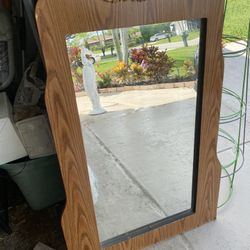 Mirrior With Frame. You Can Put It Ur Table Anywhere.  Make Ur Dressing Table.