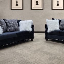 Black Tuxedo Sofa And Loveseat! 