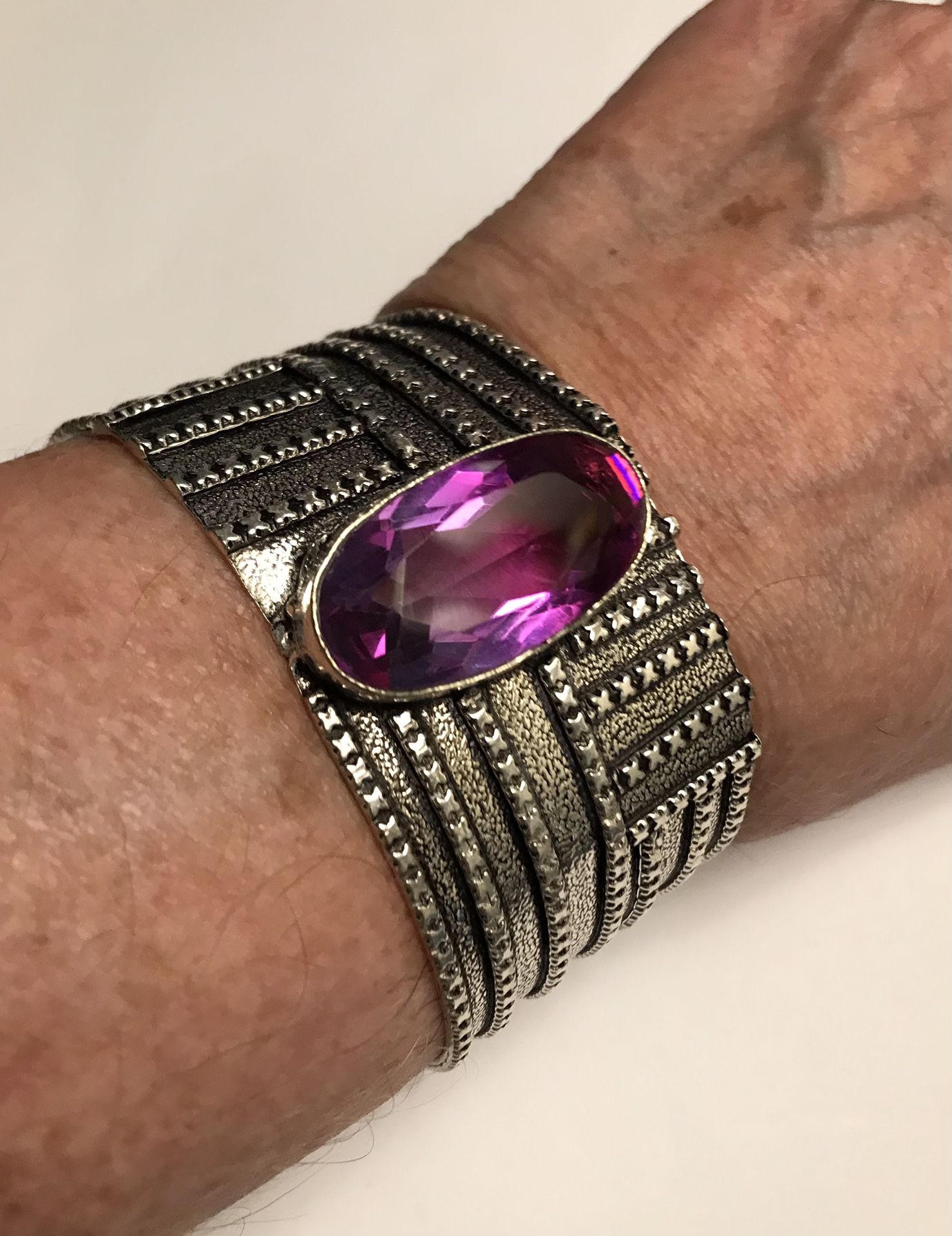 Tourmaline 925 Sterling Silver Cuff Bracelet