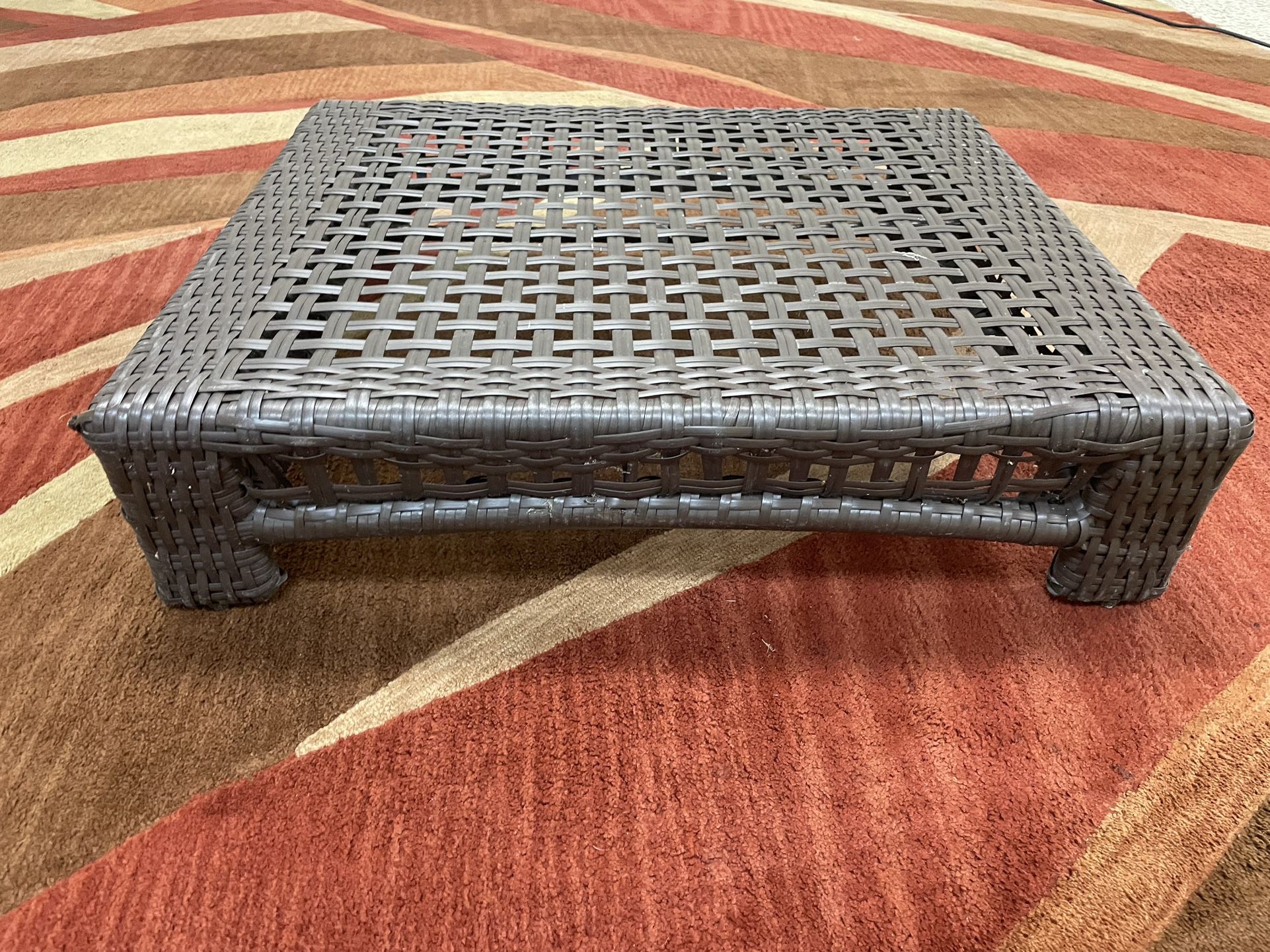 Rattan Wicker elevated Stand 5” H x 24” x 22”