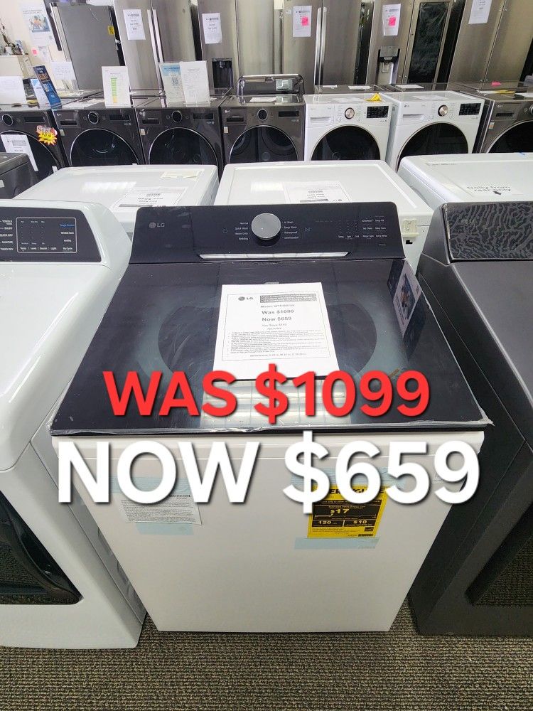 5.5 cu. ft. SMART Top Load Washer in
Alpine White with Impeller, Easy Unload
and TurboWash3D Technology