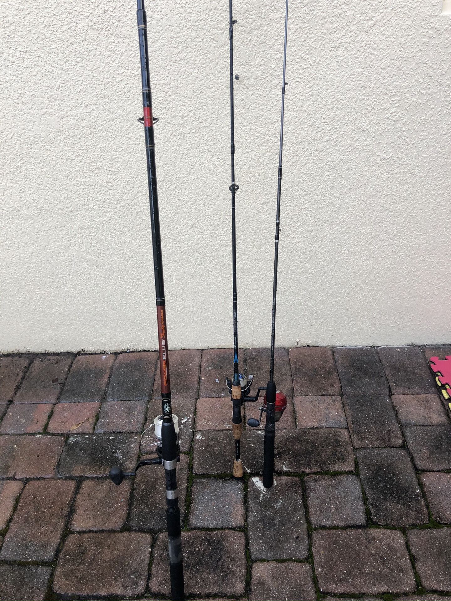 Finshing poles and reels. Fishing reels need a little TLC .