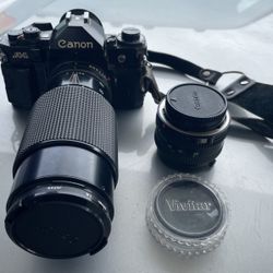 Canon A-1 Camera With Extra Lens