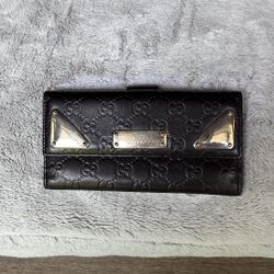 Authentic GUCCI GG  Guccissima Leather Wallet