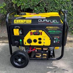 Champion 4,750-W Portable RV Ready Dual Fuel Powered Generator w/ Electric Start
