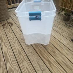 2 Large Plastic Containers