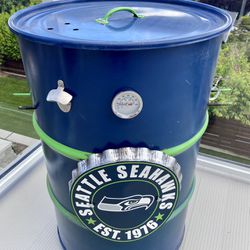 Custom Seahawks BBQ Smoker Grill Drum