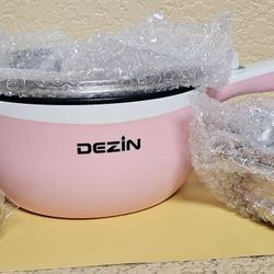 Dezin Hot Pot Electric Upgraded, Non-Stick Sauté Pan, Rapid Noodles- New