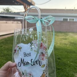 Floral Glass Mom Frame And Wallet 