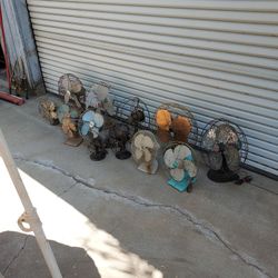 Lot Of 13 Antique/vintage Desk Fans All For One Price.