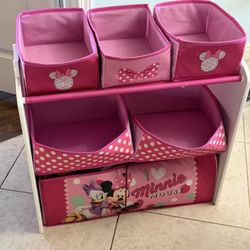 Disney Minnie Mouse 3-Piece Toddler Playroom Set– Includes Table, Chair and Toy Storage