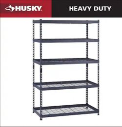 Husky
5-Shelf Metal Heavy-Duty Adjustable Garage Storage Shelving Unit in Black (48 in. W x 78 in. H x 24 in. D)