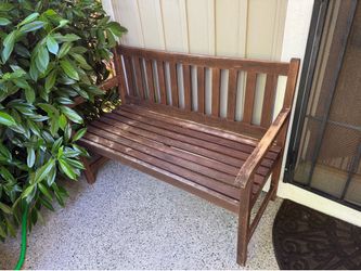 Wood bench