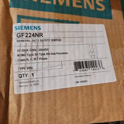siemens GENERAL DUTY SAFETY SWITCH BOX 