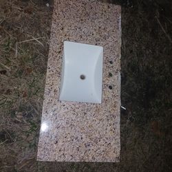49" vanity top with sink