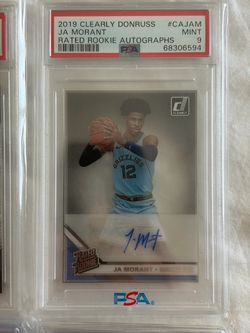 2019 Clearly Donruss Rated Rookie Autographs #CAJAM Ja Morant Auto PSA 9 MINT