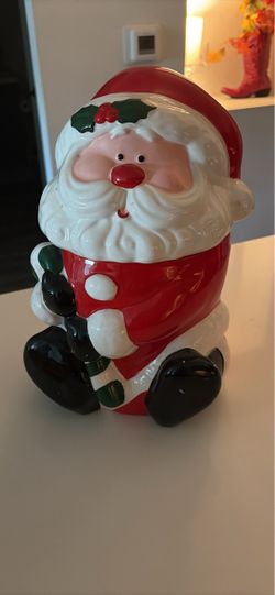 Santa Claus ceramic cookie jar