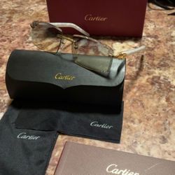 C White Buff Brown Sunglasses 