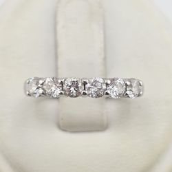 14k white gold 1ctw diamond wedding band