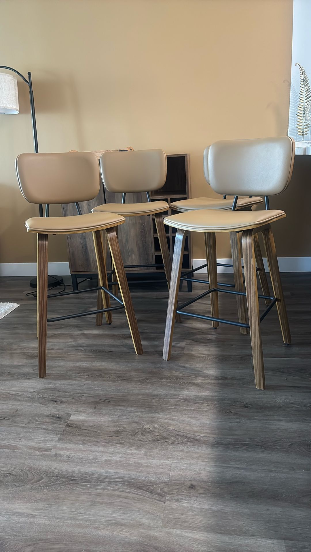 Leather Bar Stools - LIKE NEW