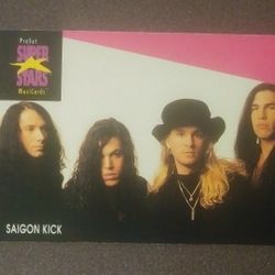 1991 ProSet Saigon Kick #228 Hard Rock Group Hair Band Card Music Musicards Superstars Vintage Collectible Pro Set